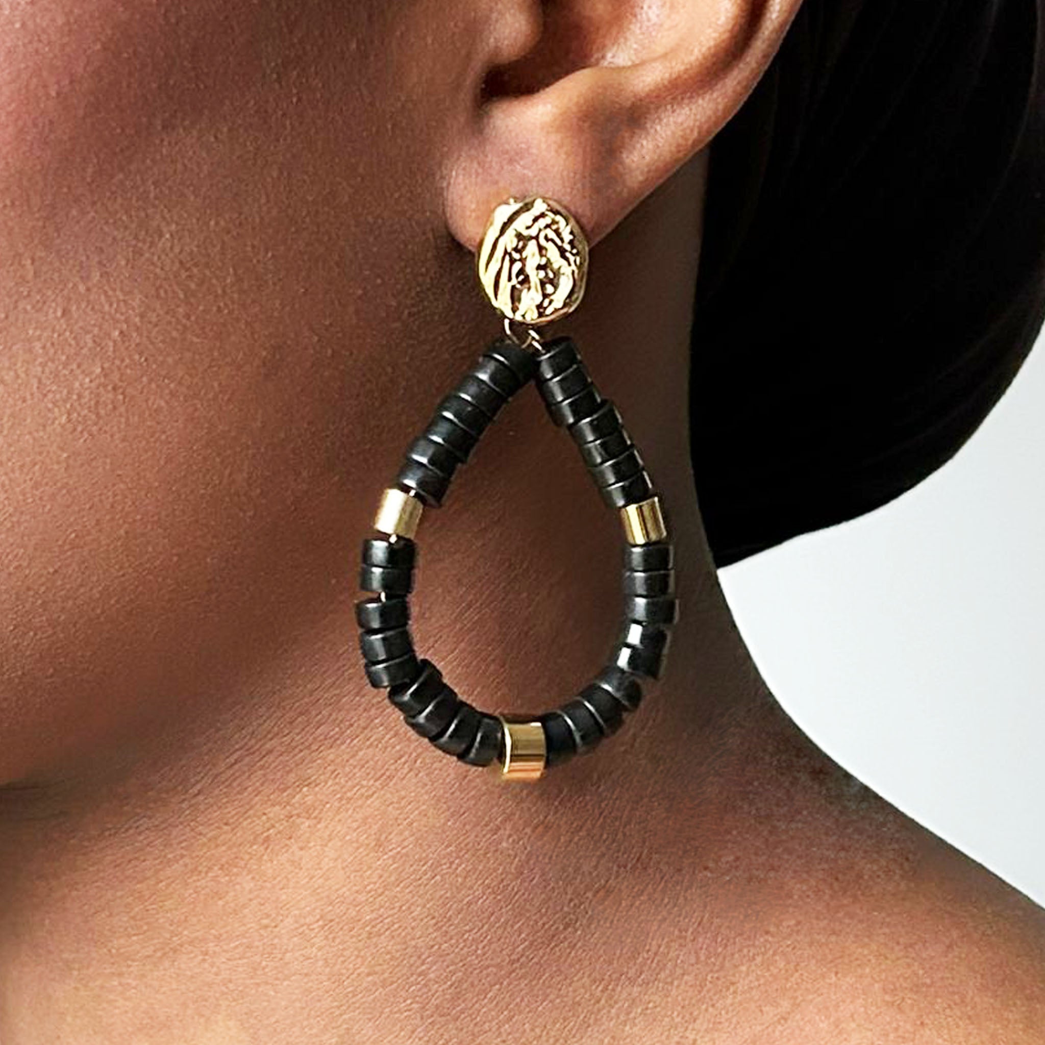 Kito | Boucles d'oreilles perles et acier inoxydable