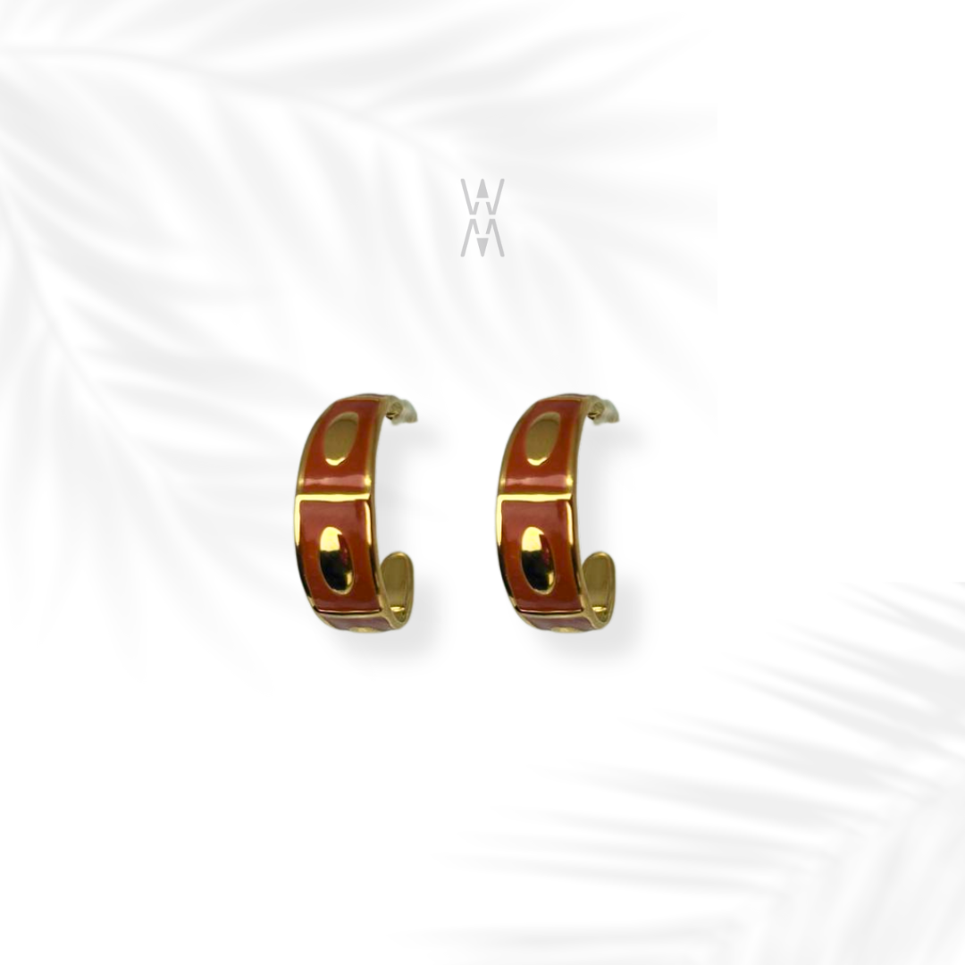 Sanaa | Boucles d'oreilles demi anneau en acier inoxydable