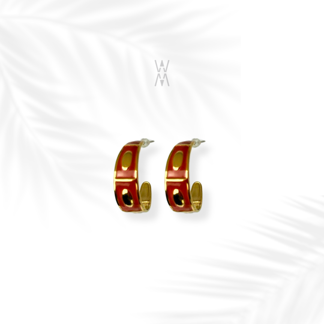 Sanaa | Boucles d'oreilles demi anneau en acier inoxydable