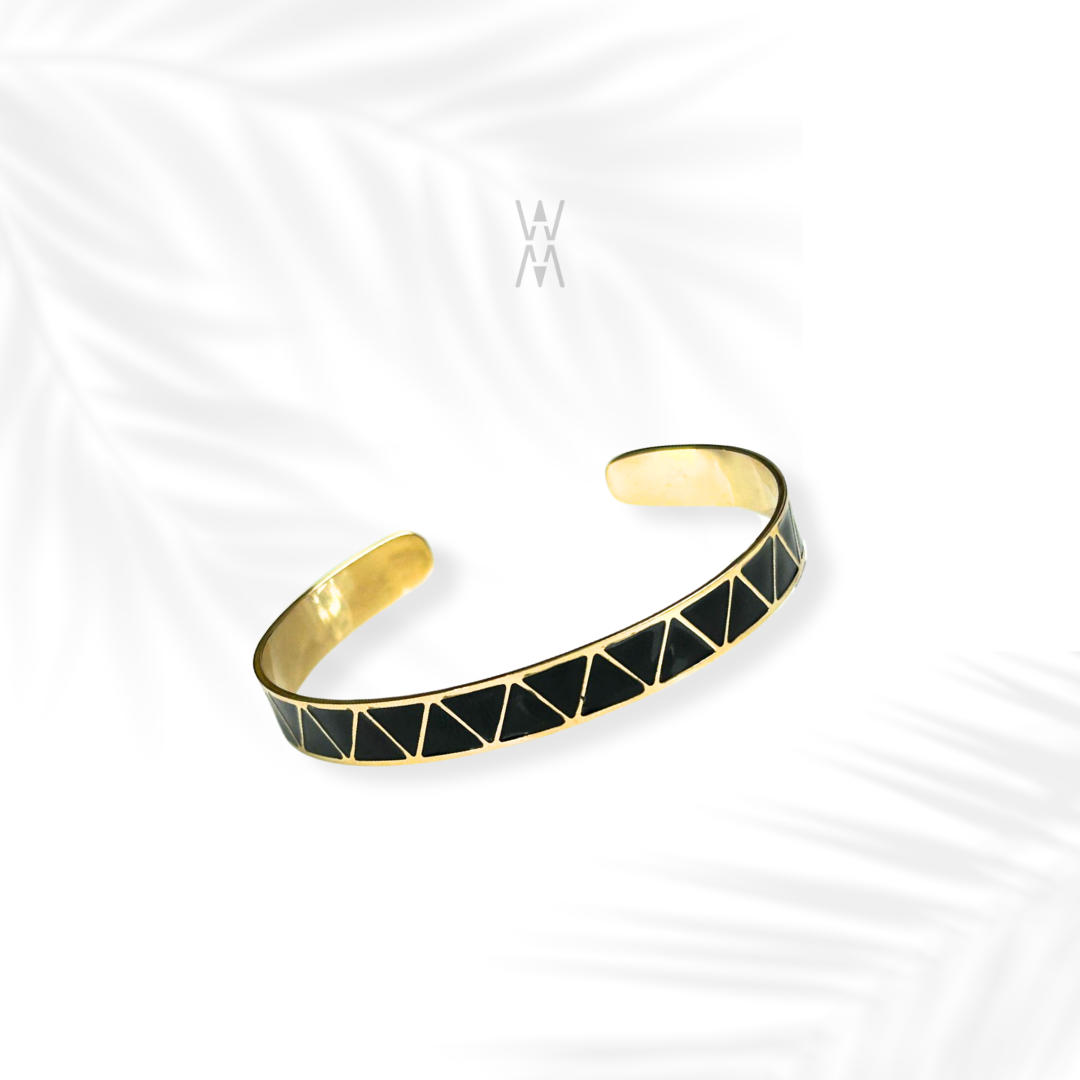 Nia | Bracelet jonc dorée en acier inoxydable