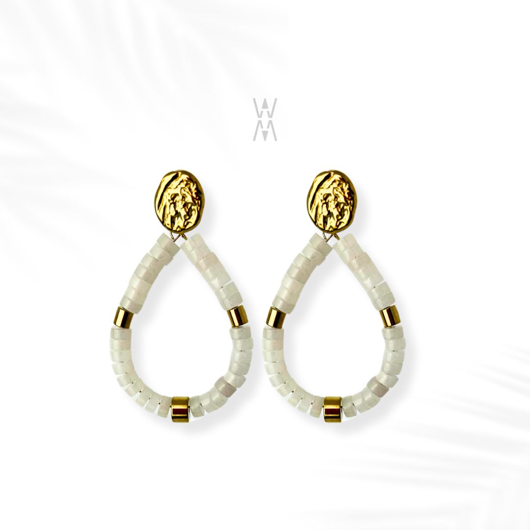 Kito | Boucles d'oreilles perles et acier inoxydable
