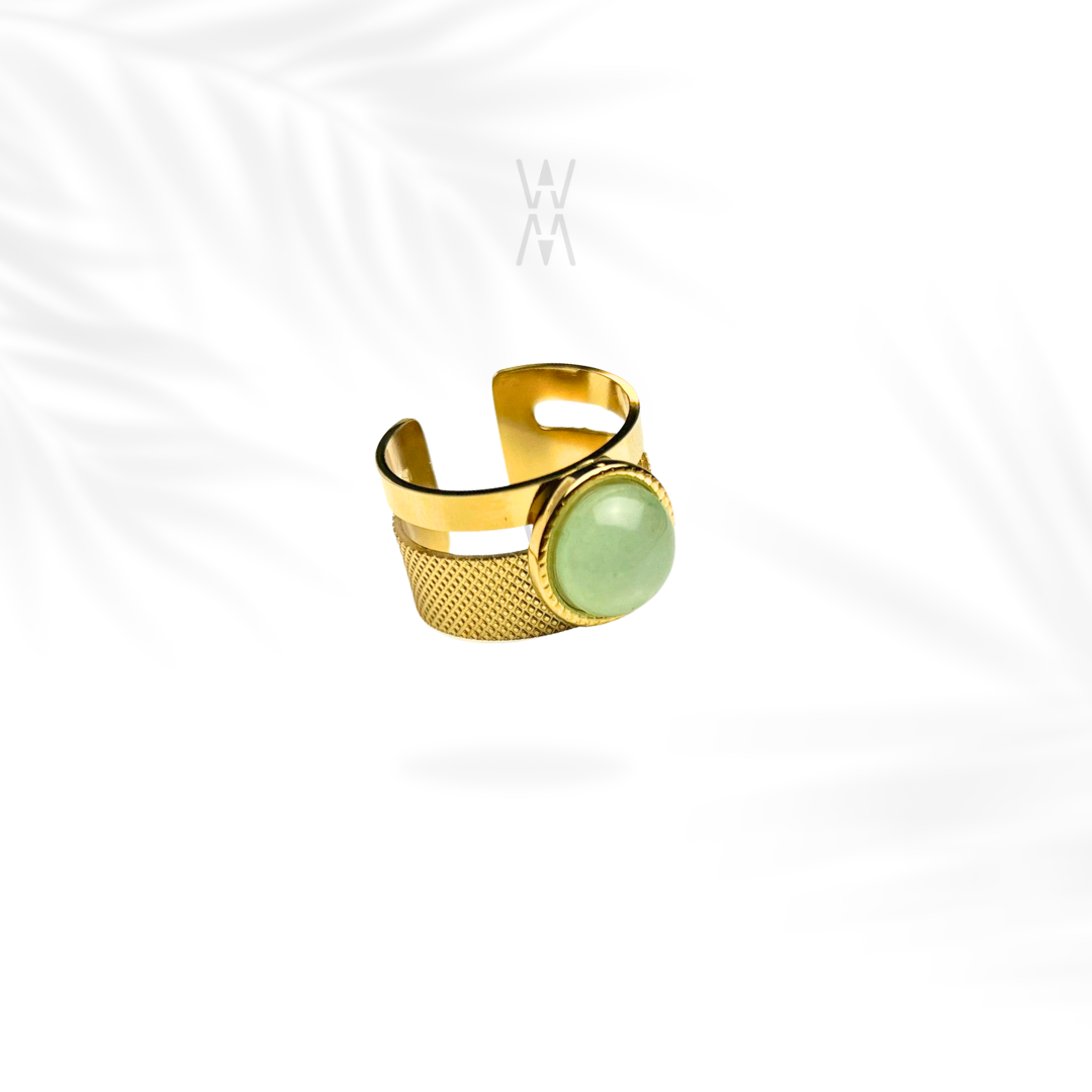 Asha | Bague dorée en acier inoxydable