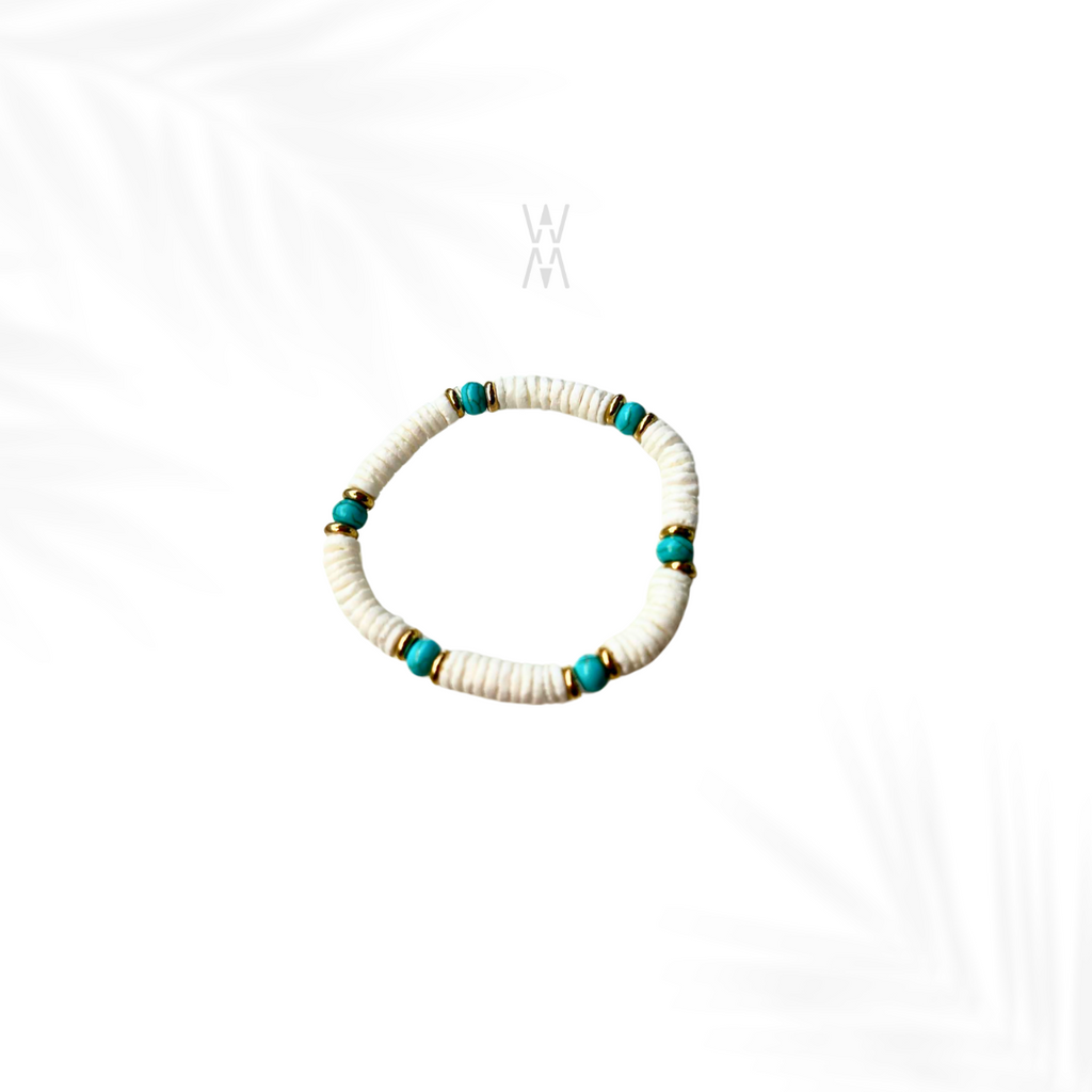 Imani | Bracelet perles Heishi noir et doré