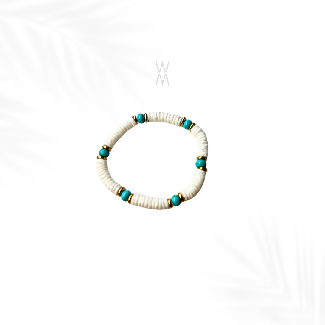 Imani | Bracelet perles Heishi noir et doré