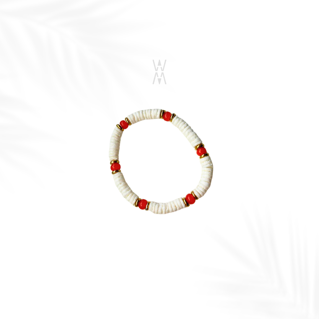 Imani | Bracelet perles Heishi noir et doré