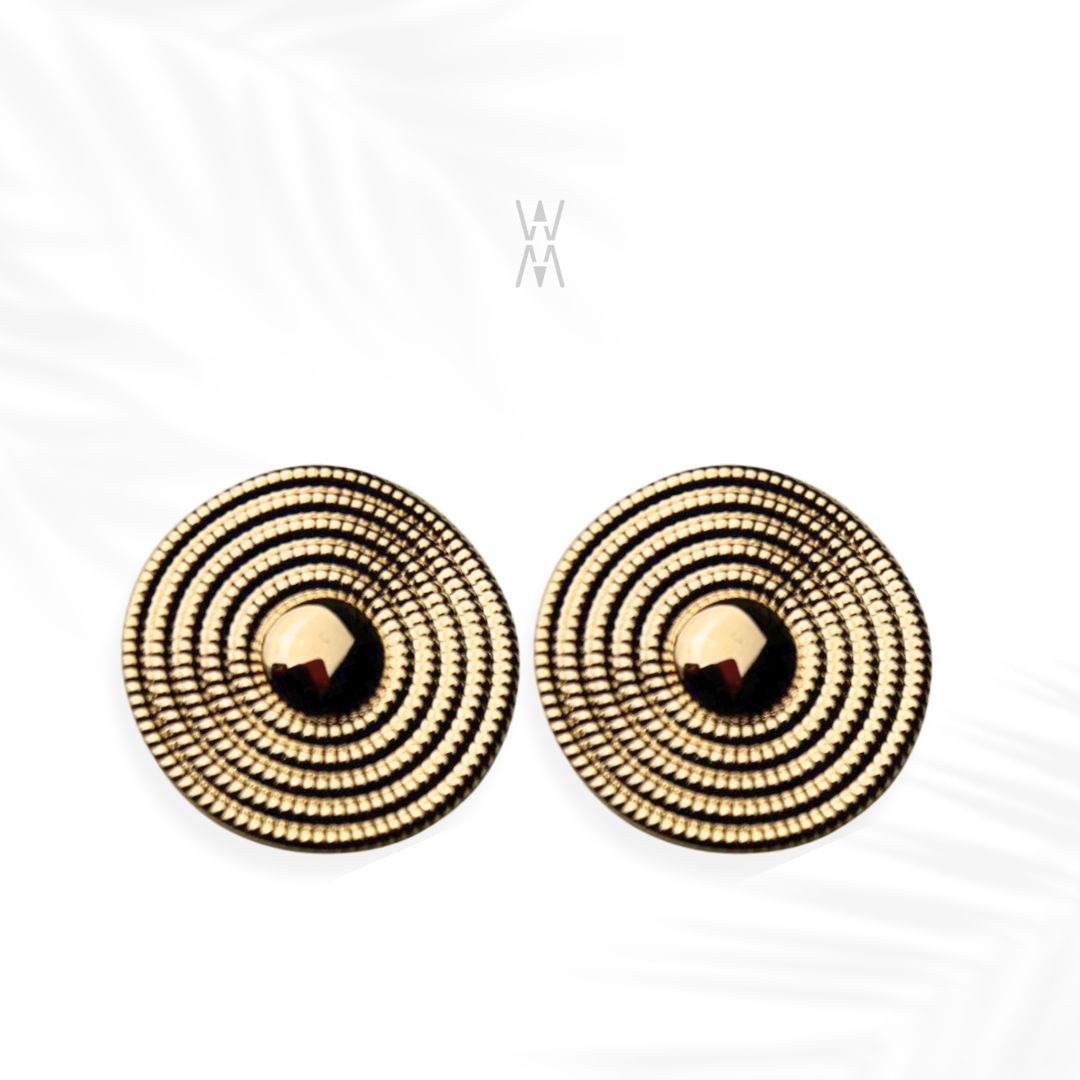 Adiya dorée | Boucles d'oreilles en acier inoxydable