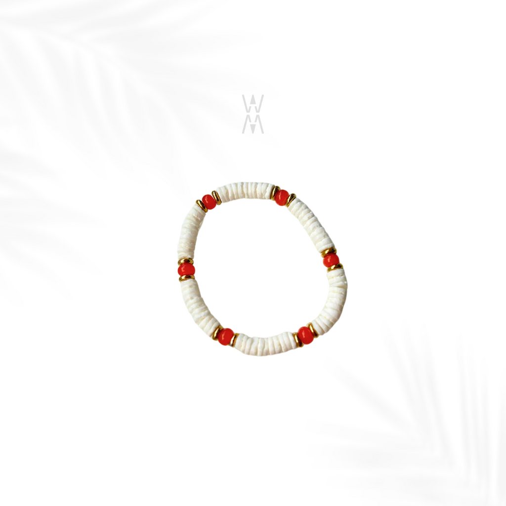 Imani | Bracelet perles Heishi noir et doré