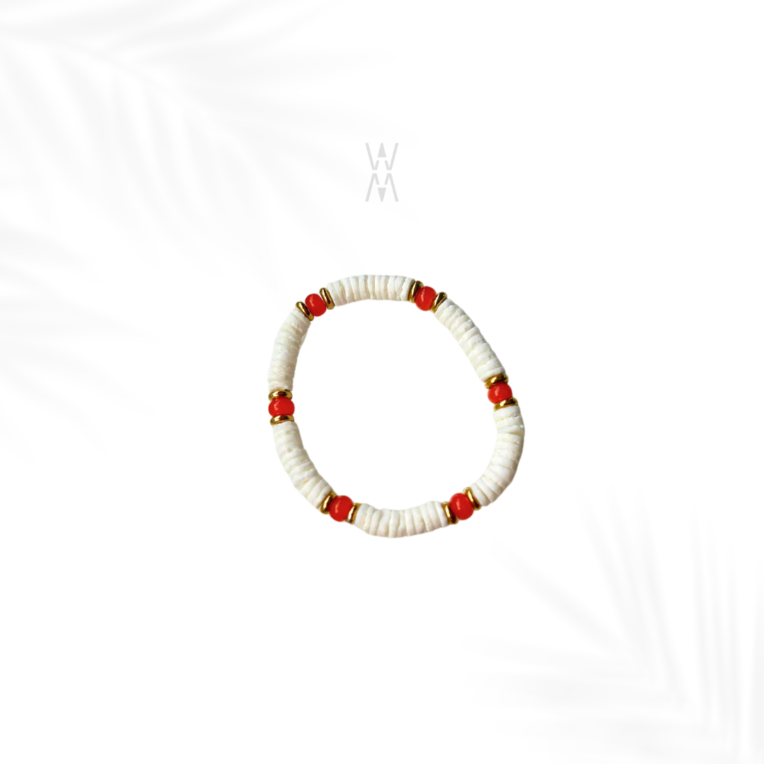 Imani | Bracelet perles Heishi noir et doré