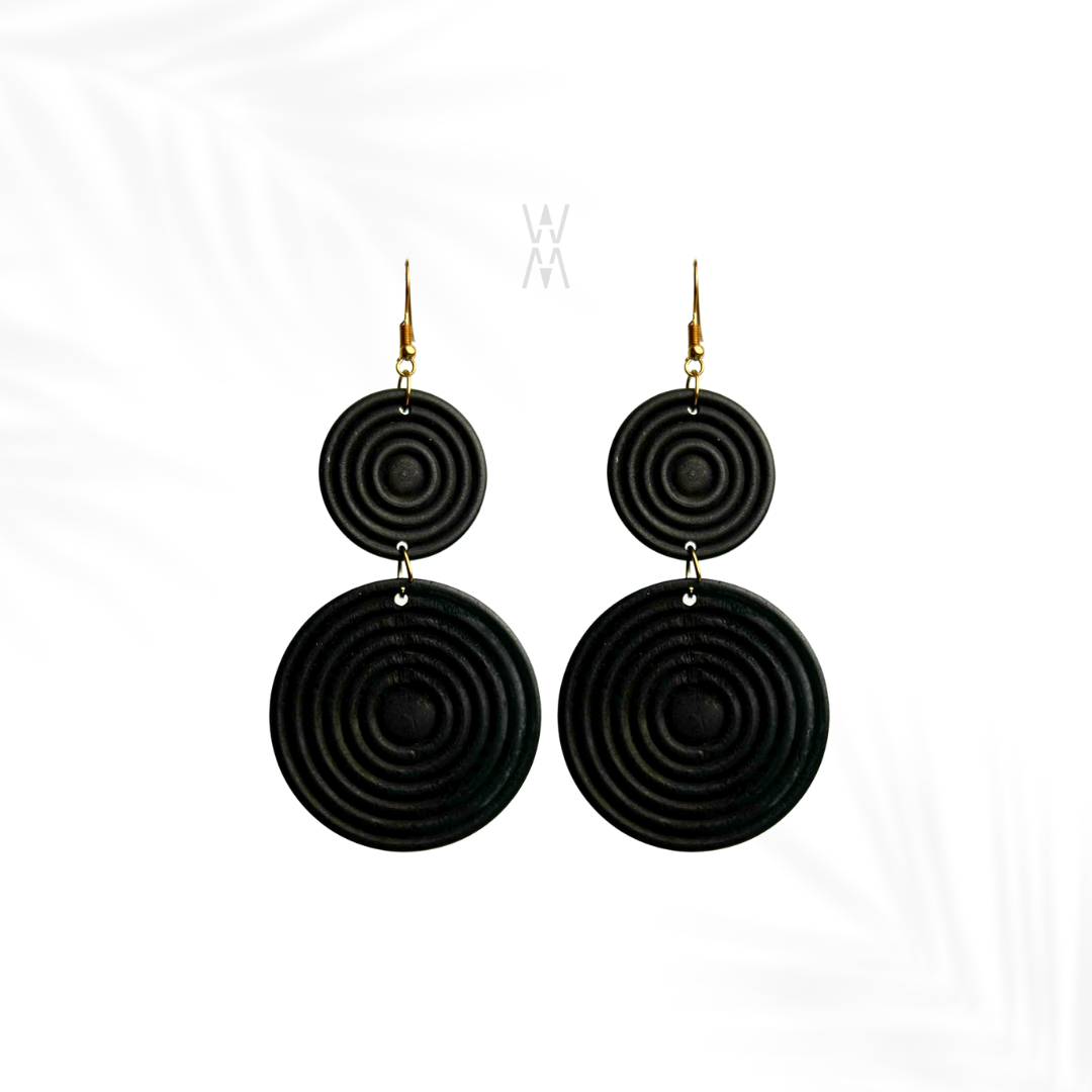Makena | Boucles d'oreilles pendante façon bois