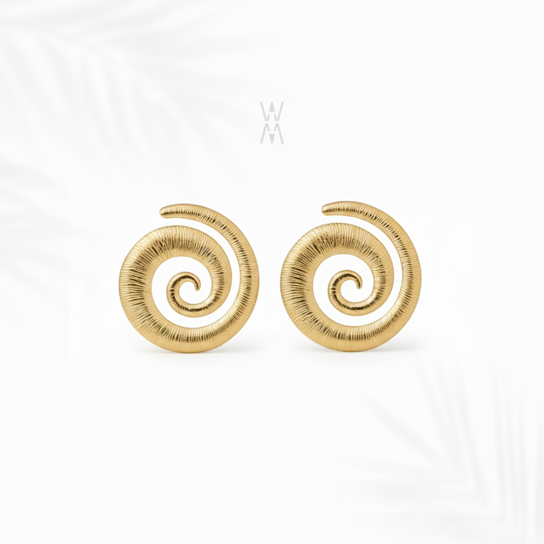 Okoye | Boucles d'oreilles dorées en acier inoxydable
