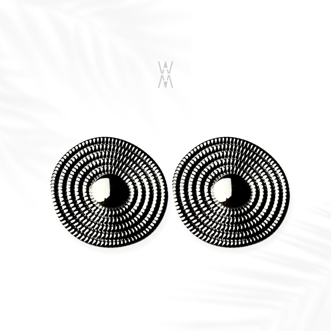 Adiya | Boucles d'oreilles argenté en acier inoxydable