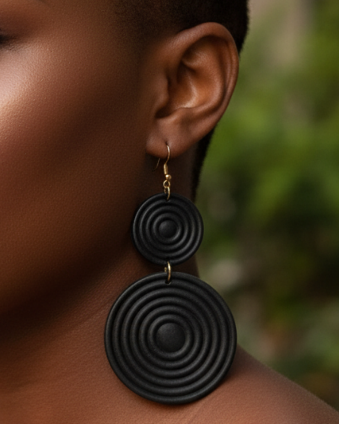 Makena | Boucles d'oreilles pendante façon bois